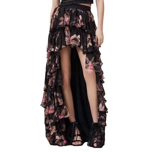 AllSaints Cavarly Floral Print Maxi Skirt